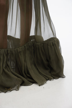 Chiffon Maxi Skirt with High Waist