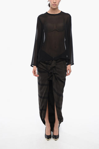 Top FERRARA in Chiffon con Finiture in Strass