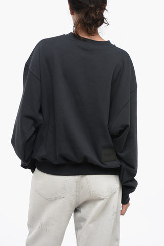Brushed Cotton Oversized UNISEX Crew-neck Sweatshirt