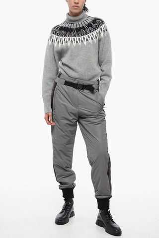 Glittery Ski Pants with Side Logoed Print