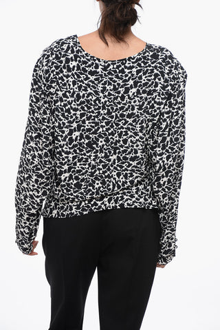 ETOILE Draped Wrap Shirt with Padded Shoulders