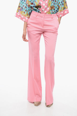 Pantaloni in Lana Svasati con Pince