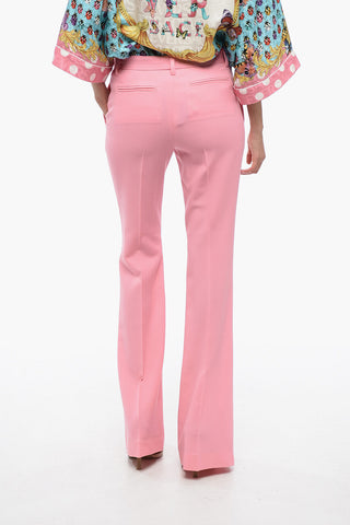 Pantaloni in Lana Svasati con Pince