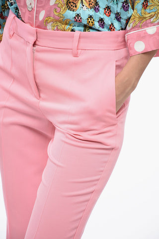 Pantaloni in Lana Svasati con Pince