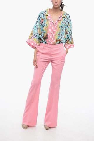 Pantaloni in Lana Svasati con Pince