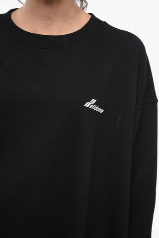 Oversized Cotton OLD SCHOOL Crew-neck UNISEX Sweatshirt