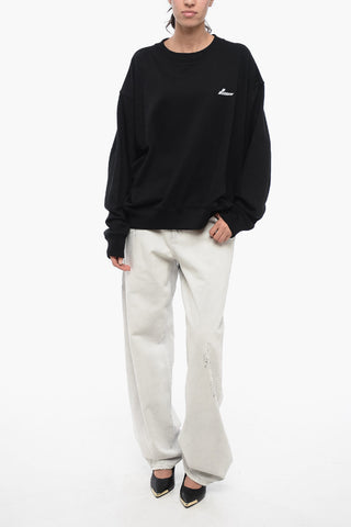 Oversized Cotton OLD SCHOOL Crew-neck UNISEX Sweatshirt