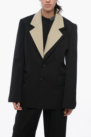 Half-lined Blazer with Contrasting Layer