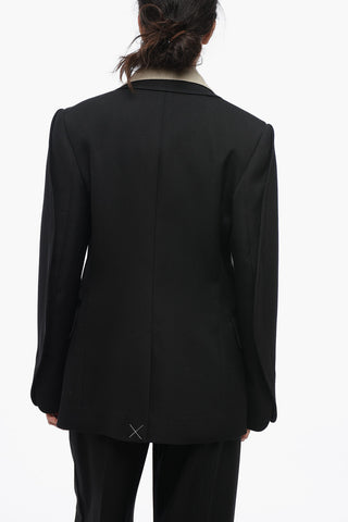Half-lined Blazer with Contrasting Layer