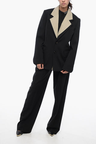 Half-lined Blazer with Contrasting Layer