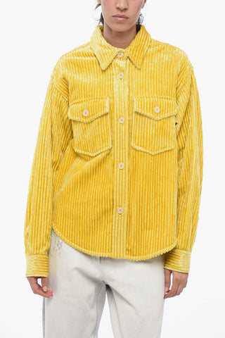 Overshirt Sahariano in Velour a Coste