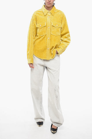 Overshirt Sahariano in Velour a Coste