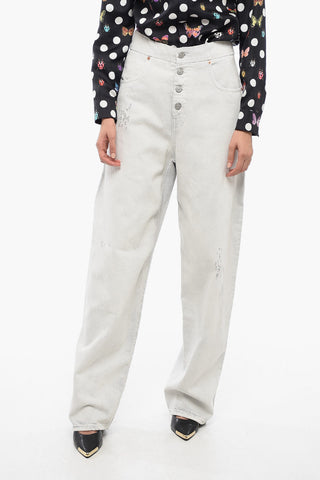 MM6 Jeans Distressed con Patch Ton-sur-ton