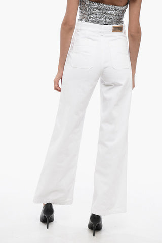Jeans a Vita Alta con Dettaglio Distress
