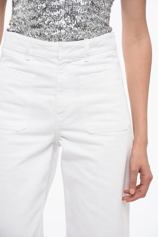 Jeans a Vita Alta con Dettaglio Distress