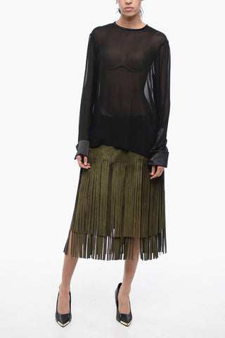 Camicia STRANO in Chiffon con Abbottonatura sul Retro