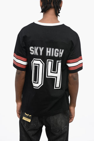 SAMIRA NASR Printed Oversized V-Neck T-Shirt