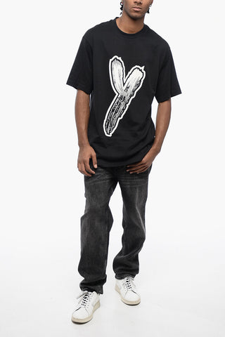 Y-3 YOHJI YAMAMOTO T-Shirt Girocollo Oversize Stampata
