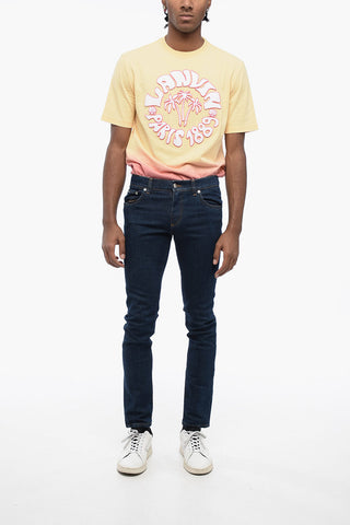 Jeans Skinny Fit in Denim Lavaggio Scuro 15cm