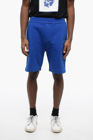 Brushed Cotton Shorts with Embroidered Logo