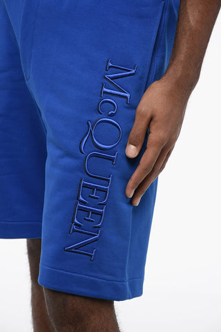 Brushed Cotton Shorts with Embroidered Logo