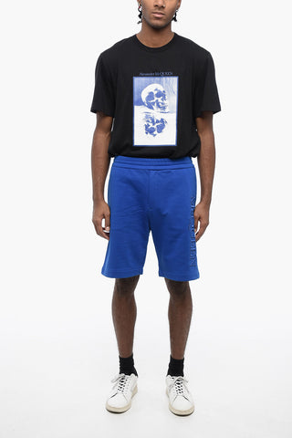 Brushed Cotton Shorts with Embroidered Logo