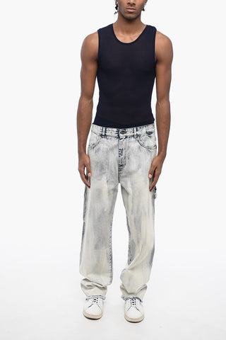 Jeans Bleached Ad Orlo Sfrangiato 23cm