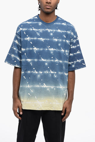 T-Shirt mit Rundhalsausschnitt BLUE SKY aus bedruckter Baumwolle
