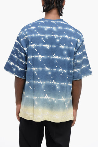 T-Shirt mit Rundhalsausschnitt BLUE SKY aus bedruckter Baumwolle