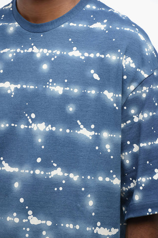 T-Shirt mit Rundhalsausschnitt BLUE SKY aus bedruckter Baumwolle