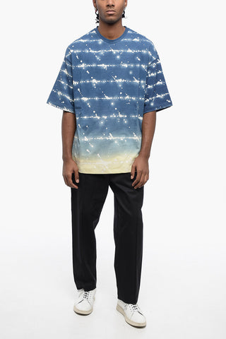 T-Shirt mit Rundhalsausschnitt BLUE SKY aus bedruckter Baumwolle