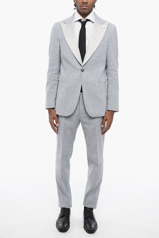 CC COLLECTION Center Vent Peak Lapel 1-Button Suit