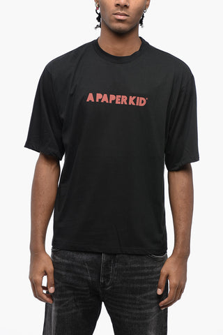 T-shirt Girocollo In cotone con Stampa Logo