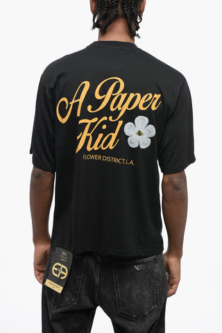 T-shirt Girocollo In cotone con Stampa Logo
