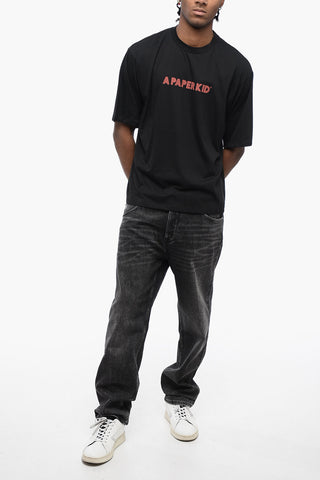 T-shirt Girocollo In cotone con Stampa Logo
