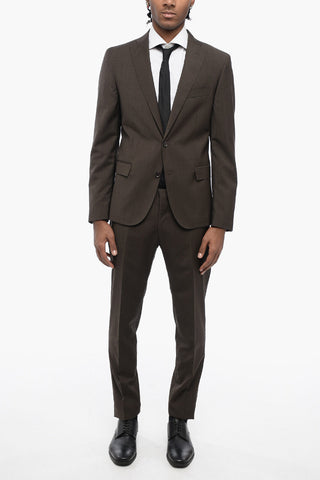 CC COLLECTION District Check Motif Side Vents Notch Lapel RESET 2-Button Suit