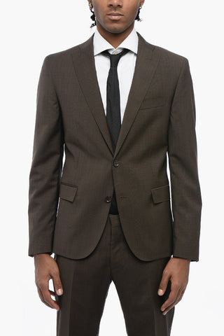 CC COLLECTION District Check Motif Side Vents Notch Lapel RESET 2-Button Suit