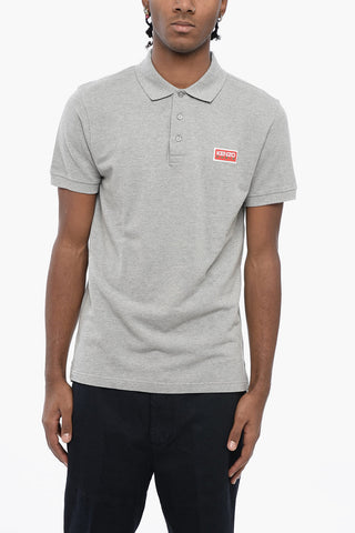 Cotton Polo with Logo Patch