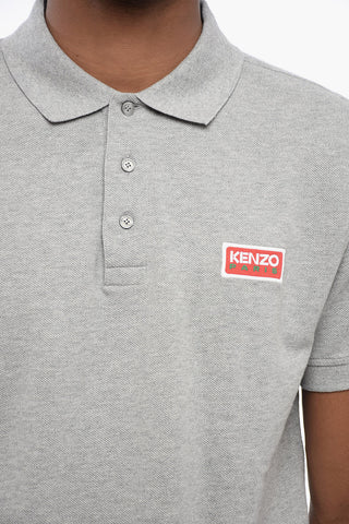 Cotton Polo with Logo Patch