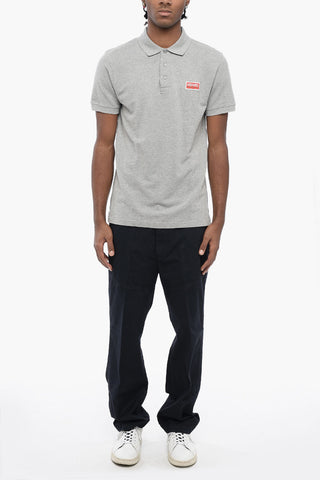 Cotton Polo with Logo Patch