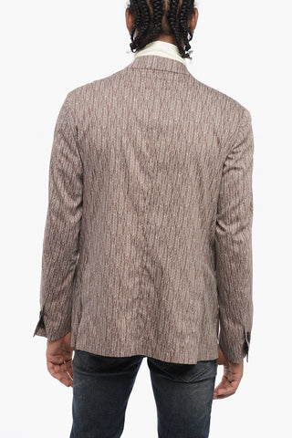 ID Blazer Sfoderato in Misto Cotone con Tasche a Toppa