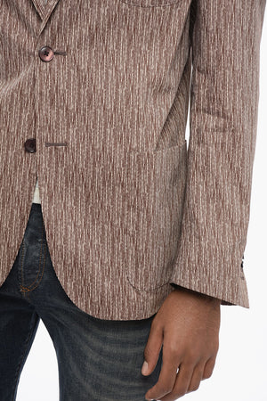 ID Blazer Sfoderato in Misto Cotone con Tasche a Toppa