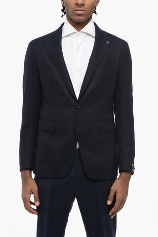Half-lined Virgin Wool Blazer with Notch Lapel