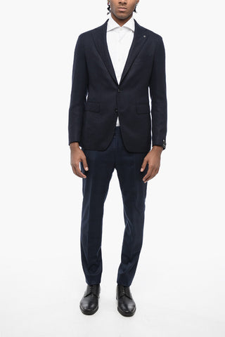 Half-lined Virgin Wool Blazer with Notch Lapel