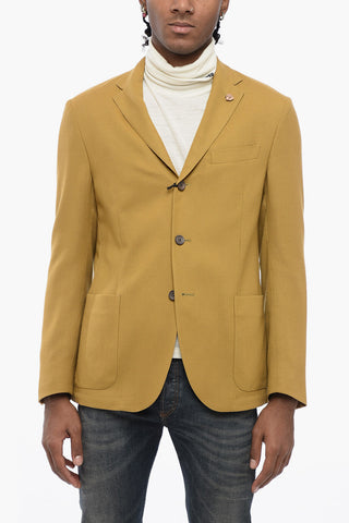 CIRCLE Blazer Sfoderato in Lana Vergine con Tasche a Toppa