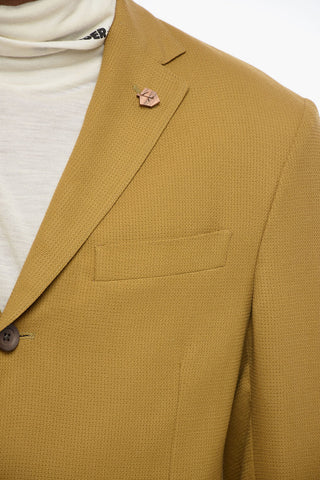CIRCLE Blazer Sfoderato in Lana Vergine con Tasche a Toppa