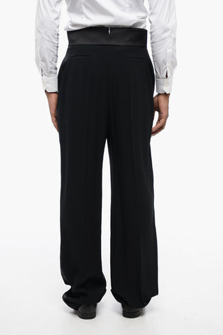 4-Pocketed Straight Fit Pants with Satin Details