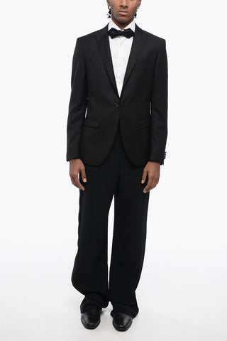 CC COLLECTION Blazer Jacquard in Lana Vergine con Rever a Lancia