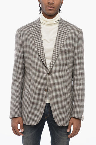 Blazer in Misto Cotone GATE con Motivo Pied de Poule