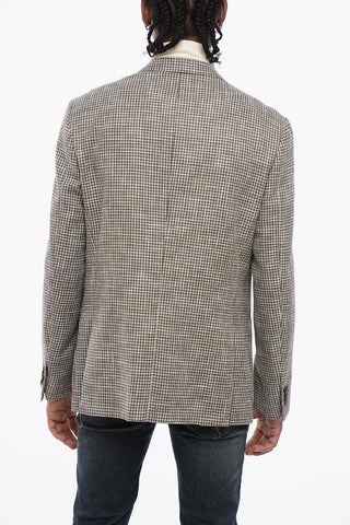 Blazer in Misto Cotone GATE con Motivo Pied de Poule